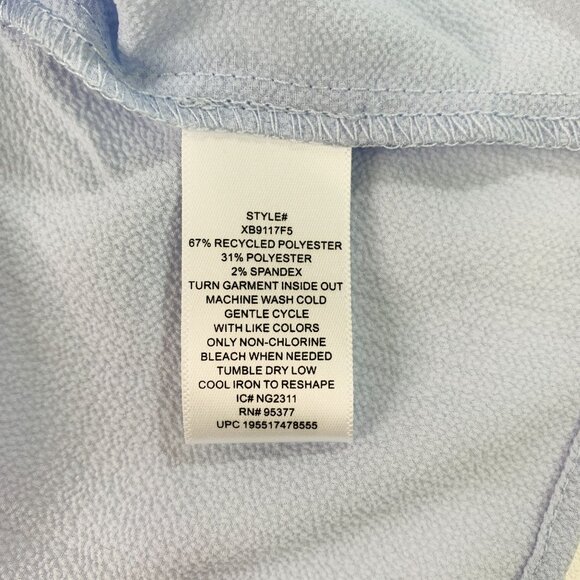 Social Standard by Sanctuary Women's Top L Long Sleeve Peasant Shirt Blue - Picture 6 of 12